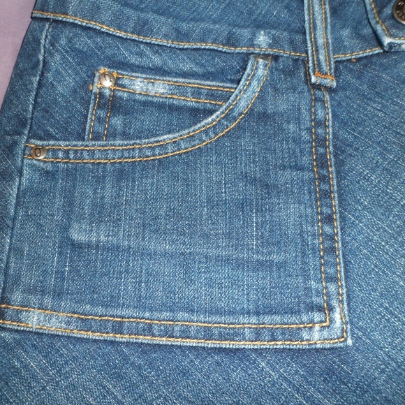 Bebe Dark Denim Mini Skirt 28in Waist - Picture 3 of 5